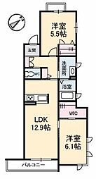 Peppergrassgarden&Apts 2LDKの間取図画像