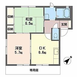 サントークC 2DKの間取図画像
