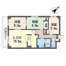 エスポワール21 3LDKの間取図画像