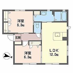 メゾーネB 2LDKの間取図画像