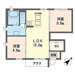 エクレールA 2LDKの間取図画像