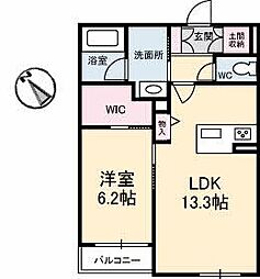 シャーメゾン旭通り 1LDKの間取図画像