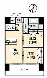 シャーメゾンステージ碧湯田温泉 2LDKの間取図画像