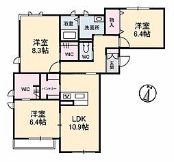 シャーメゾン・イーハトーヴ 3LDKの間取図画像