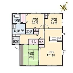 シャーメゾンアミスター2 3LDKの間取図画像