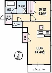 シャーメゾンJH丸亀 1LDKの間取図画像