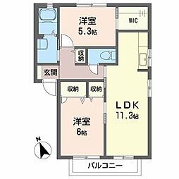 間取図画像 2LDK