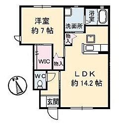 シャーメゾン霧ケ峰A 1LDKの間取図画像
