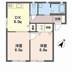 間取図画像 2DK