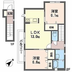 間取図画像 2LDK