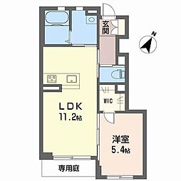 プレミアス中央町 1LDKの間取図画像