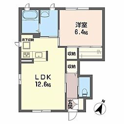 シャーメゾンウィーA 1LDKの間取図画像