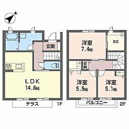 シャーメゾンWillクラヴィエ 3LDKの間取図画像