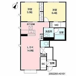 間取図画像 2LDK