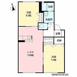 間取図画像 2LDK