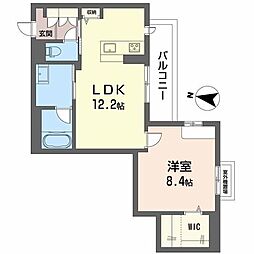 ＢＥＲＥＯ　さくら坂 3階1LDKの間取り
