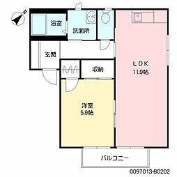 間取図画像 1LDK