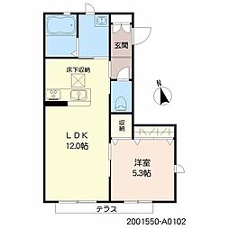 アトレ和泉E 1LDKの間取図画像