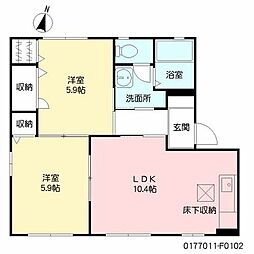 スペリオールF 2LDKの間取図画像