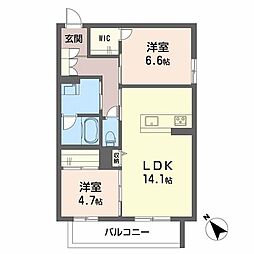 間取図画像 2LDK