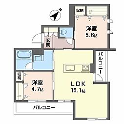 間取図画像 2LDK