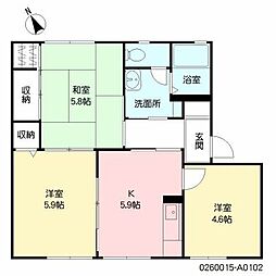 ラヴニーナ 1階3Kの間取り