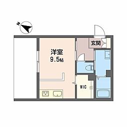 Paradiso本荘 ワンルームの間取図画像