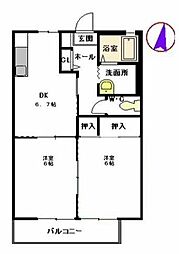 間取図画像 2DK