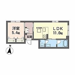 シャーメゾンHARU 1LDKの間取図画像