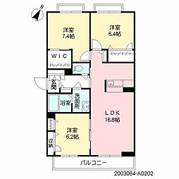 ベルデガゾン 3LDKの間取図画像