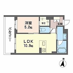 シャーメゾン神宮参道 1LDKの間取図画像