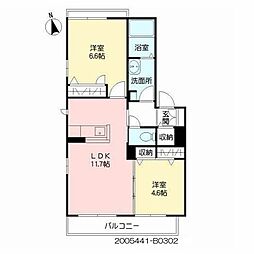 間取図画像 2LDK