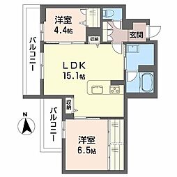 間取図画像 2LDK