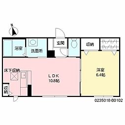 シャーメゾンHIRA・B 1LDKの間取図画像