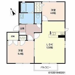 間取図画像 2LDK
