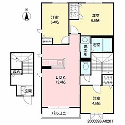 ヴィラーチェ・プロフィットB 3LDKの間取図画像