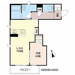 ジャック114 1LDKの間取図画像
