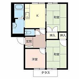 リバティー,ハイツ 3Kの間取図画像