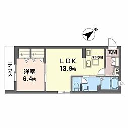 アーバンプロムナードIII 1LDKの間取図画像