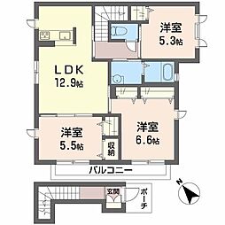 シャーメゾン大久保 3LDKの間取図画像