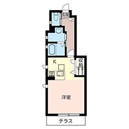 シャーメゾン美章園 0101 1階1Kの間取り