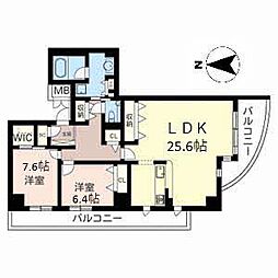 セレナヴィラ 2LDKの間取図画像