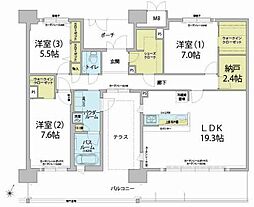サニープレイス大阪港 3SLDKの間取図画像
