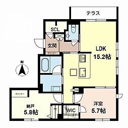 シャーメゾン大江 1SLDKの間取図画像