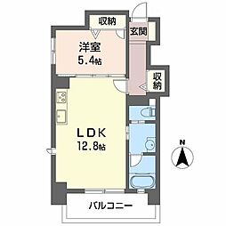サントルジョワ上本町 1LDKの間取図画像