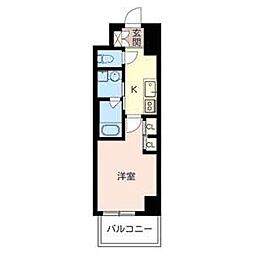 MAST長堀通前 1Kの間取図画像