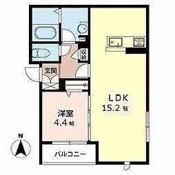 シャーメゾンOSE 1LDKの間取図画像