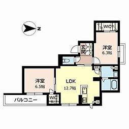 トゥーザ・ムーン 2LDKの間取図画像