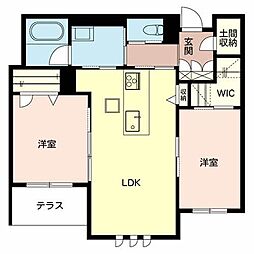 Villa葉山 2LDKの間取図画像