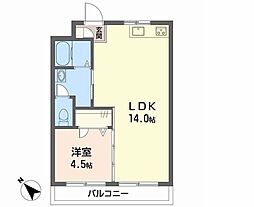 エミナンス・オーク 1LDKの間取図画像